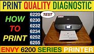 How To print the Print Quality Diagnostic Test Report of HP Envy Photo 6200 Seres Printer?