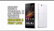 Sony Xperia Z White Unboxing & First Look