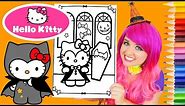 Coloring Halloween Hello Kitty Coloring Book Page Prismacolor Colored Pencil | KiMMi THE CLOWN