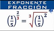 Fracciones con exponente fraccionario