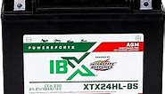 Interstate Batteries YTX24HL-BS 12V 21Ah Powersports Battery 330CCA AGM Rechargeable Replacement Battery for Arctic Cat, BRP, Yamaha, Snowmobiles, Motorcycles, ATVs, UTVs (XTX24HL-BS)