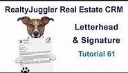 61 - Letterhead and Signature with RealtyJuggler Real Estate Software