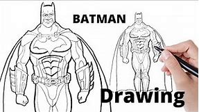 How To Draw Batman Easy | Full Body