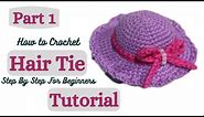 How To Crochet Hair Tie Tutorial Patterns ||Free Crochet Ponytail Holder Pattern (Part 1)