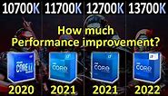 intel i7-10700K vs 11700K vs 12700K vs 13700K - How much performance improvement?