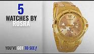 Top 10 Rosra Watches [2018]: Rosra Analogue Gold Dial Men's Watch - 708604357673