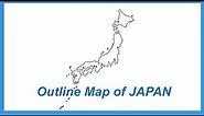 Japan: Outline map of Japan | How to draw Japan map #Japan #Map