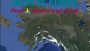 Texas Vs Alaska land area size comparison #shorts #maps #comparison #geography #usa #states #flag