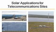 Solar for Telecommunications Applications