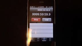 iPhone Timer Goes Past 9999 Hours 59 Minutes and 59 Seconds