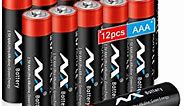 Tsrwuily AAA LR03 Batteries,Ultra Long Lasting Alkaline Battery,with Long Lasting Power, 10-Year Shelf Life MSDS and CE RoHS Tested AAA Battery (12 Count)