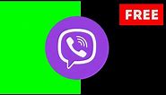 Viber logo Animation green screen, alpha channel free download HD