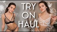 [4K] Transparent Try on Haul | Sheer Lingerie with Emilia
