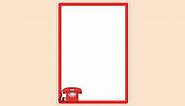 Simple Blank Page Border  Telephone