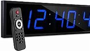 Ivation Huge 36" Inch Large Big Oversized Digital LED Clock with Stopwatch, Alarms, Countdown Timer & Temp - Shelf or Wall Mount (Blue) | 6-Level Brightness, Mounting Holes & Hardware