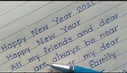 New year poem // Print English Handwriting