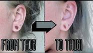 How Small Stretched Ears Look after 1 Day Without Jewelry