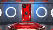Samsung A71 5G Case, A71 5G Phone Case with Screen Protector, Military Grade Protective Cases with Ring for Samsung Galaxy A71 5G (Red)