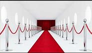 3D Green Screen Red Carpet Abstract White Award Curtain Backdrop Stage Hallway Grand Opening
