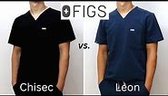 What's The Difference? Which is Better? FIGS Chisec vs Leon Scrub Top Comparison, Sizing and Fit