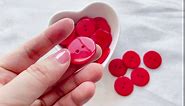GANSSIA 1 Inch (25mm) Red Color Buttons 2 Holes Resin Button for Sewing and Craft Pack of 100pcs