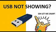 usb not showing in my computer | Learn how to fix usb not showing up or not detected