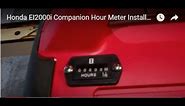 Honda EU2000i 12 Volt Hour Meter Install