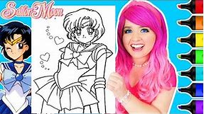 Coloring Sailor Mercury 🌙 Sailor Moon Coloring Page | Ohuhu Art Markers