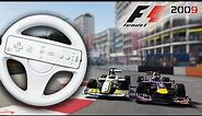 PLAYING F1 WITH A WII STEERING WHEEL