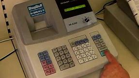 How to program tax or vat onto your cash register Sharp XE-A203 / XEA203 / XE-A303 / XEA303