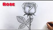 آموزش نقاشی آسان گل رز|how to draw a rose