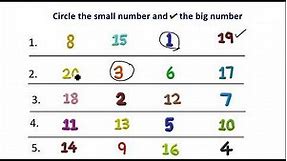 Identify small and big number worksheet|lkg maths worksheet}ukg maths worksheet|ANT-Kids