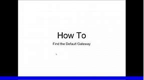 How to Find the Default Gateway and What is it? Simplified