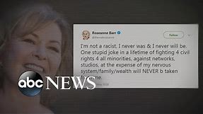 Roseanne Barr says 'I'm not a racist,' calls controversial tweet 'stupid joke'