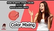 Coral Color | How to Make a perfect coral paint Color | Color Mixing - Acrylic & Oil paint