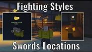 Roblox Kaizen | ALL SWORD AND FIGHTING STYLE LOCATION