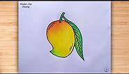 Easy mango drawing step by step for kids | How to draw a mango