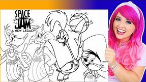 Coloring Space Jam Coloring Pages | Daffy Duck, Sylvester, Road Runner & Speedy