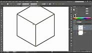 Illustrator Tutorial - Drawing an orthogonal cube with the Line tool