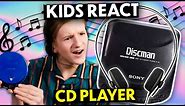 Kids Use A CD Player For The First Time! | Kids REACT