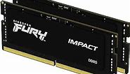 Kingston FURY Impact 64GB (2x32GB) 5600MT/s DDR5 CL40 Laptop Memory Kit of 2 | Lower Power Comsumption | Intel XMP 3.0 | Plug N Play | KF556S40IBK2-64