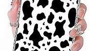 LSL Compatible with iPhone 14 Case Cow Print Pattern Design Phone Case for Women Girly Kids Soft TPU Shockproof Protective Cover for iPhone 14 6.1 Inch 2022 Case Black Cow