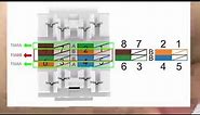 cat 6 cable termination color code || keystone jack installation