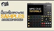 Akai MPC ONE minute Tutorial x Browsing Samples x Assign to Pads