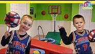 Pretend Play Harlem Globetrotters Basketball! Kids Imagine and Exercise with CRAZY Stunts!