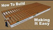 How To Build Raised Floor Foundation And Floor Framing For Small One Bedroom House