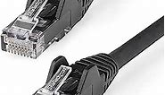 StarTech.com 10ft (3m) CAT6 Ethernet Cable - LSZH (Low Smoke Zero Halogen) - 10 Gigabit 650MHz 100W PoE RJ45 UTP Network Patch Cord Snagless w/Strain Relief - Black CAT 6, ETL Verified (N6LPATCH10BK)