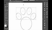 Adobe Illustrator how to design a paw print icon - simple vector design Ai, illustration design tips