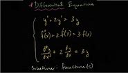 Differential equations introduction