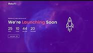 How To Make A Website Coming Soon Page Using HTML CSS & JavaScript with Time Date Countdown